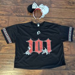 Cruella De Vil Crop Top And Disney Ears