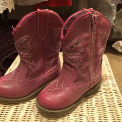 Pink cowboy boots toddler size 6