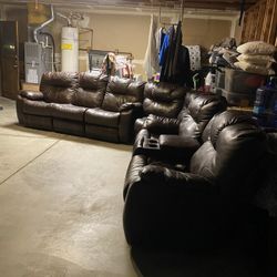 FREE LEATHER COUCH. Super Comfortable by Ethan Allen