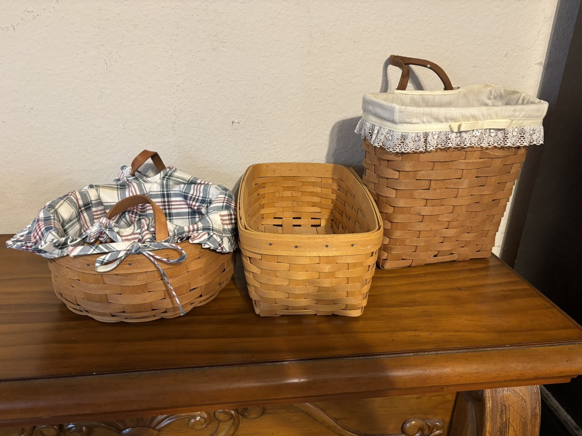 3 Longaberger Baskets