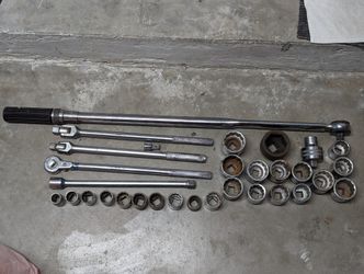 3/4 Torque Wrench Set Sockets Breaker Bar Reducer Set