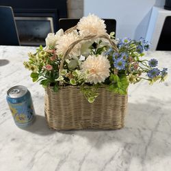 Faux Flower Basket