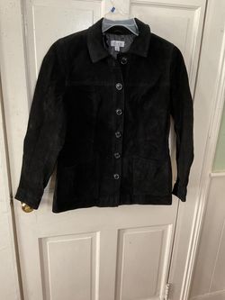 d&co black leather jacket size Small 