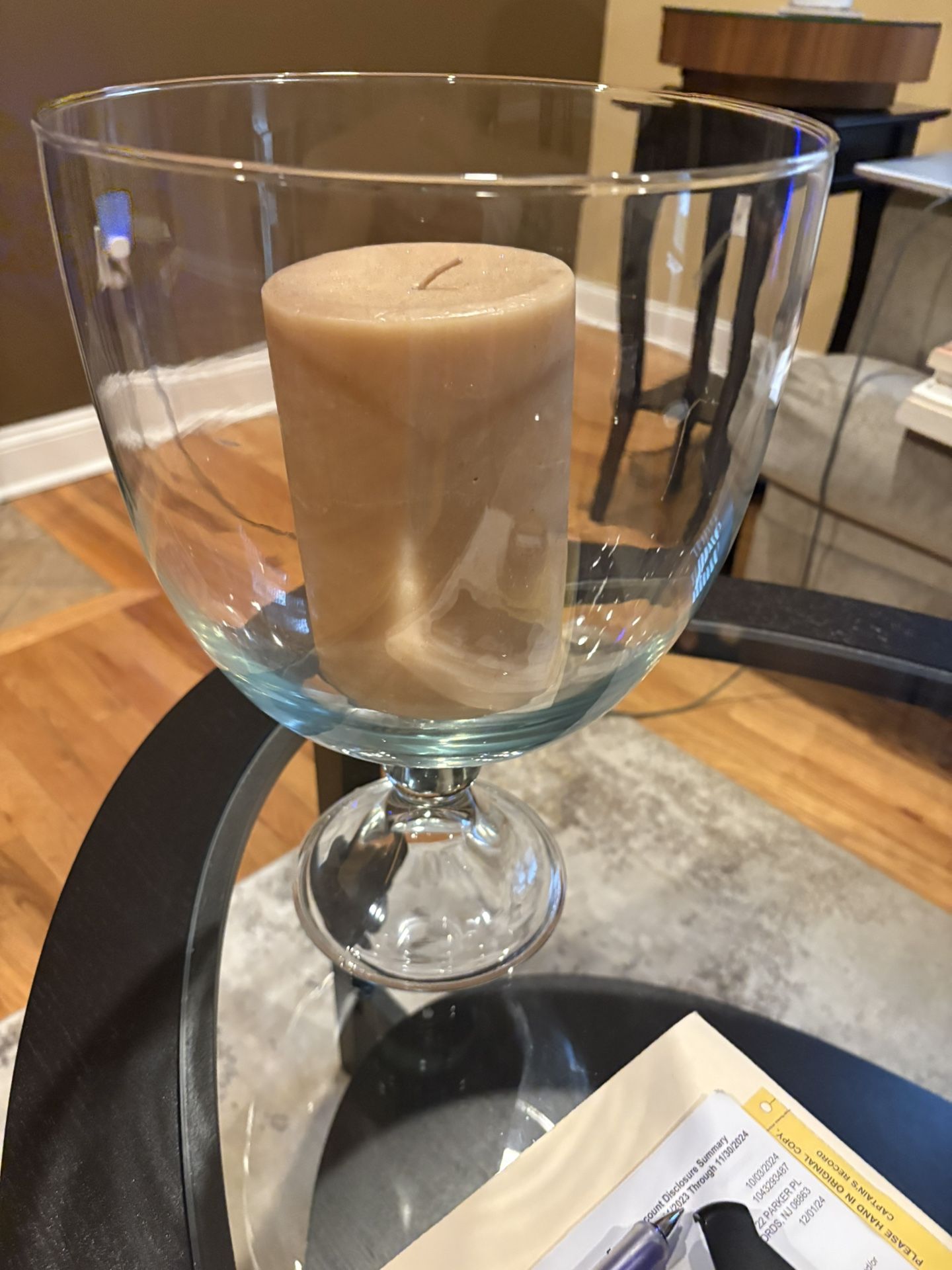 Glass Candle Holder Or Candy jar