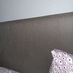 Bed Frame, Taupe Grey, Full Size. 
