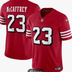 49ers McCaffrey #23 Stitched  Throwback Jersey small-XL