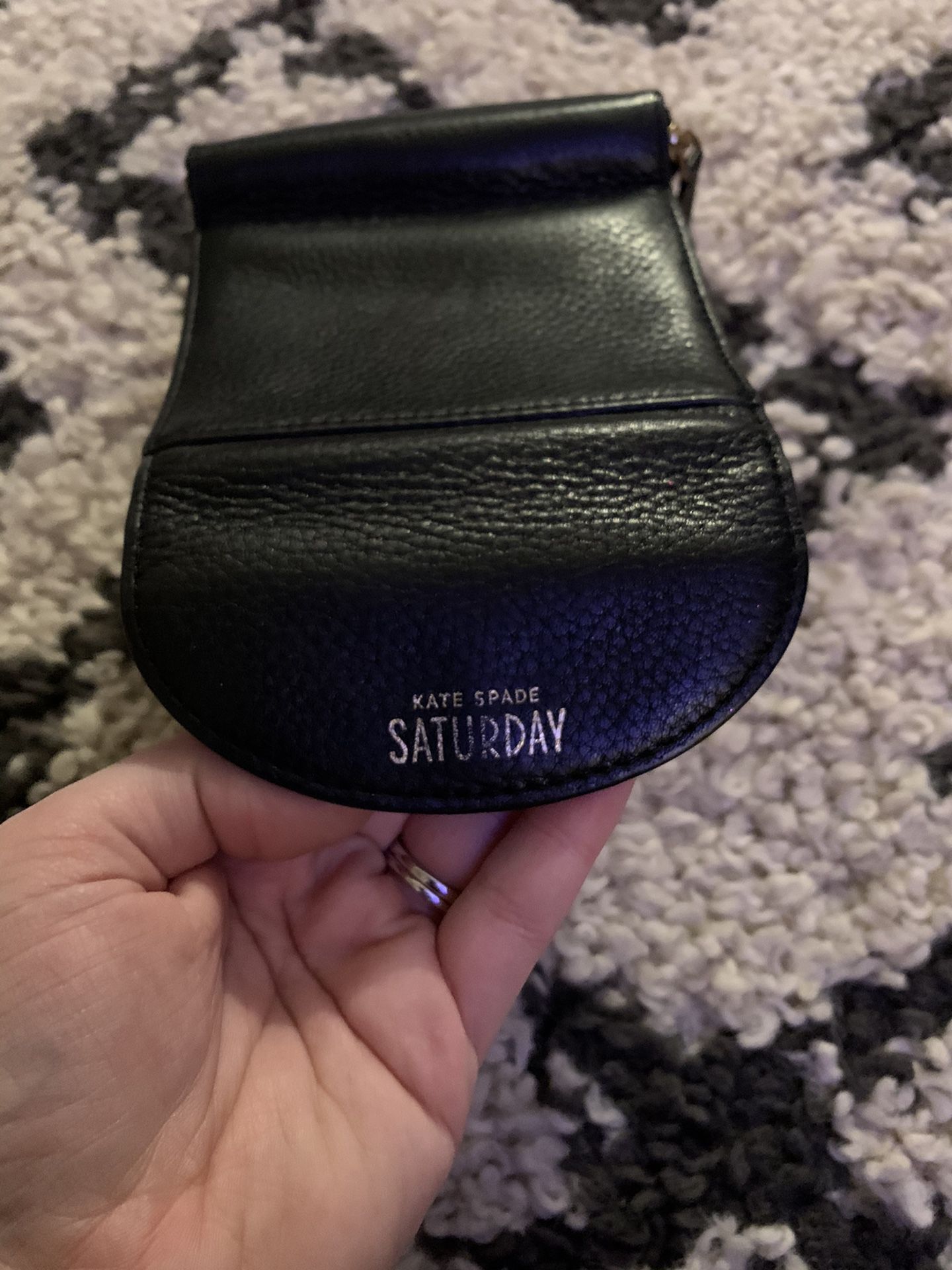 KATE SPADE SATURDAY black leather wallet