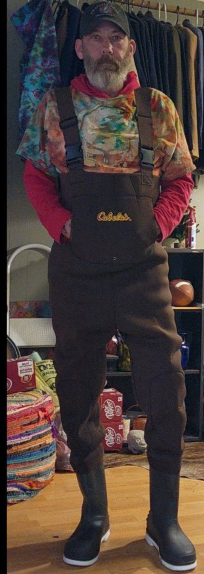 Cabelas Neoprene Brown Fishing Waders $50 SHIPPED