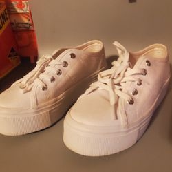 Steve Madden Mayra Women's Canvas Platform Sneakers Shoes Low Top