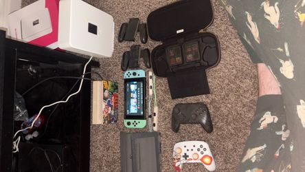 Nintendo Switch Bundle with Controllers and Case