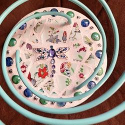 HEAVY DRAGONFLY CUSTOM DESIGNED CANDLE HOLDER- GORGEOUS 