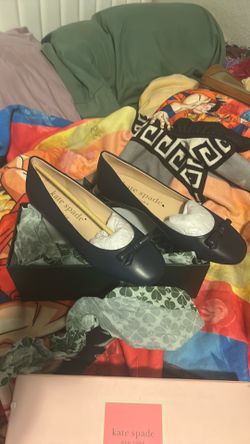 Kate spade Kiersten navy bow ballet flats women’s size 7.5 Brand new