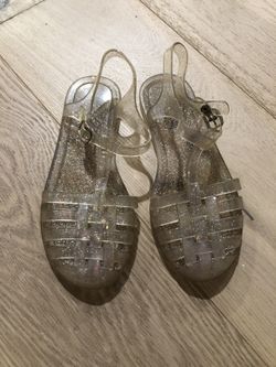 Gap girls glitter jelly shoes size 3