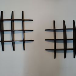 Set Of 2 Wooden Shelves 