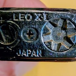 Vintage LEO X-I Slim Chrome Lighter - Made In Japan