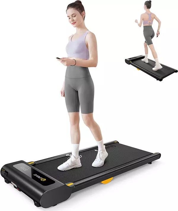 New! UREVO Under Desk Treadmill, Walking Pad for Home/Office, Portable Walking Treadmill 2.25HP, Walking Jogging Machine with 265 lbs Weight Capacity 
