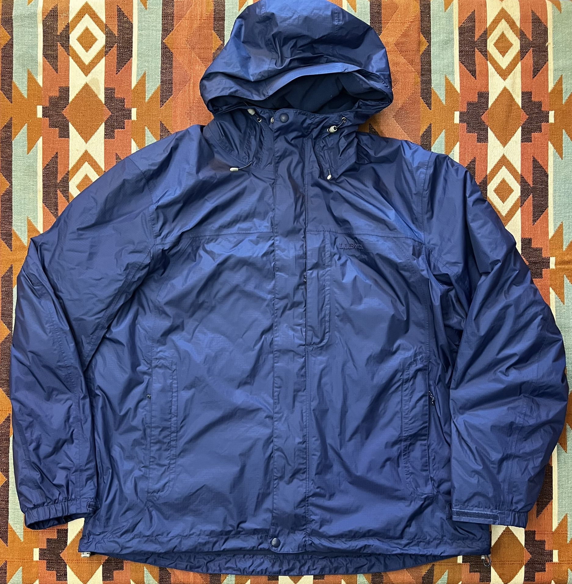 L.L. Bean Trail Rain Jacket with Fleece Lining Men’s 2XL “Boxy Cut Jacket”