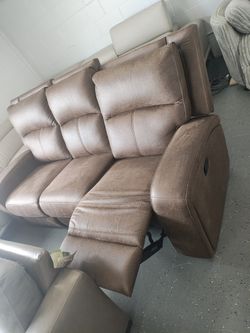 Brown Manual Recliner 