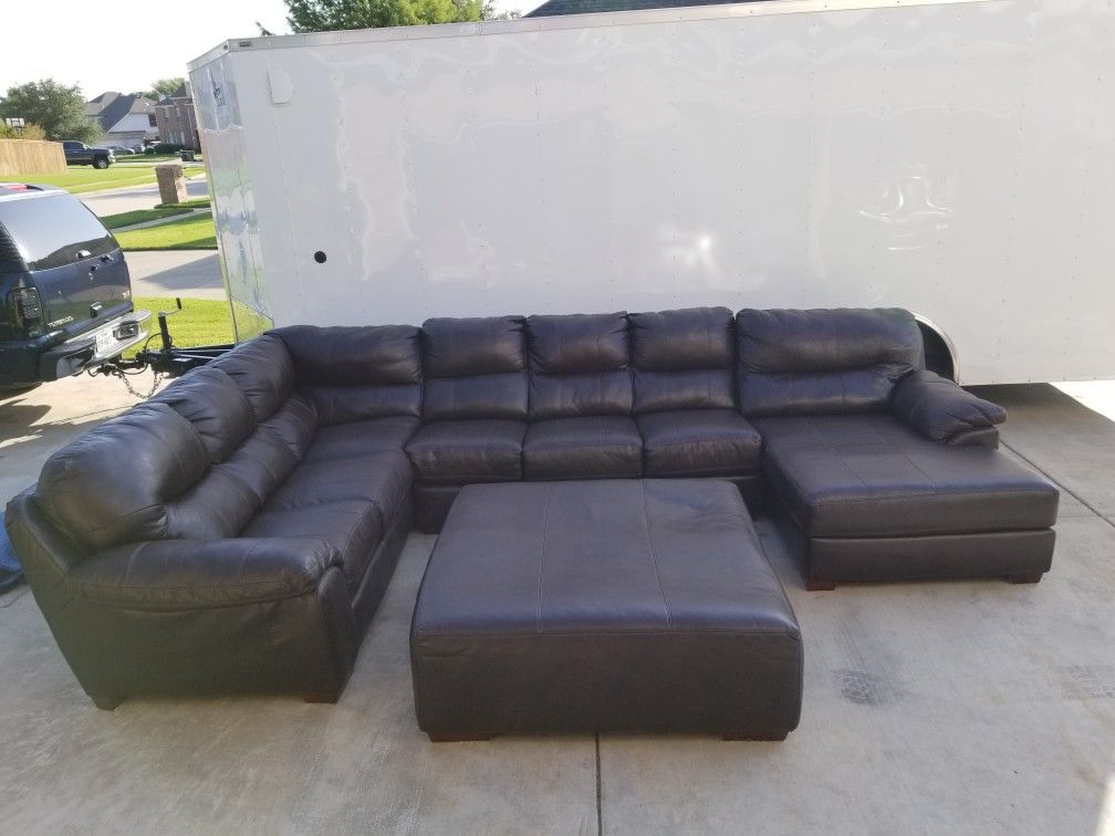 Xl sofa sectional and ottoman