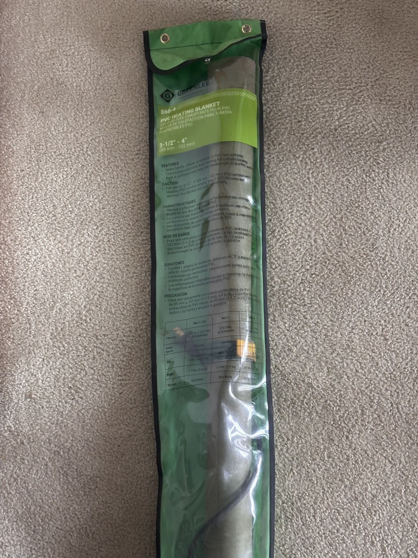 Greenlee PVC Heating Blanket 3 1/2” 4