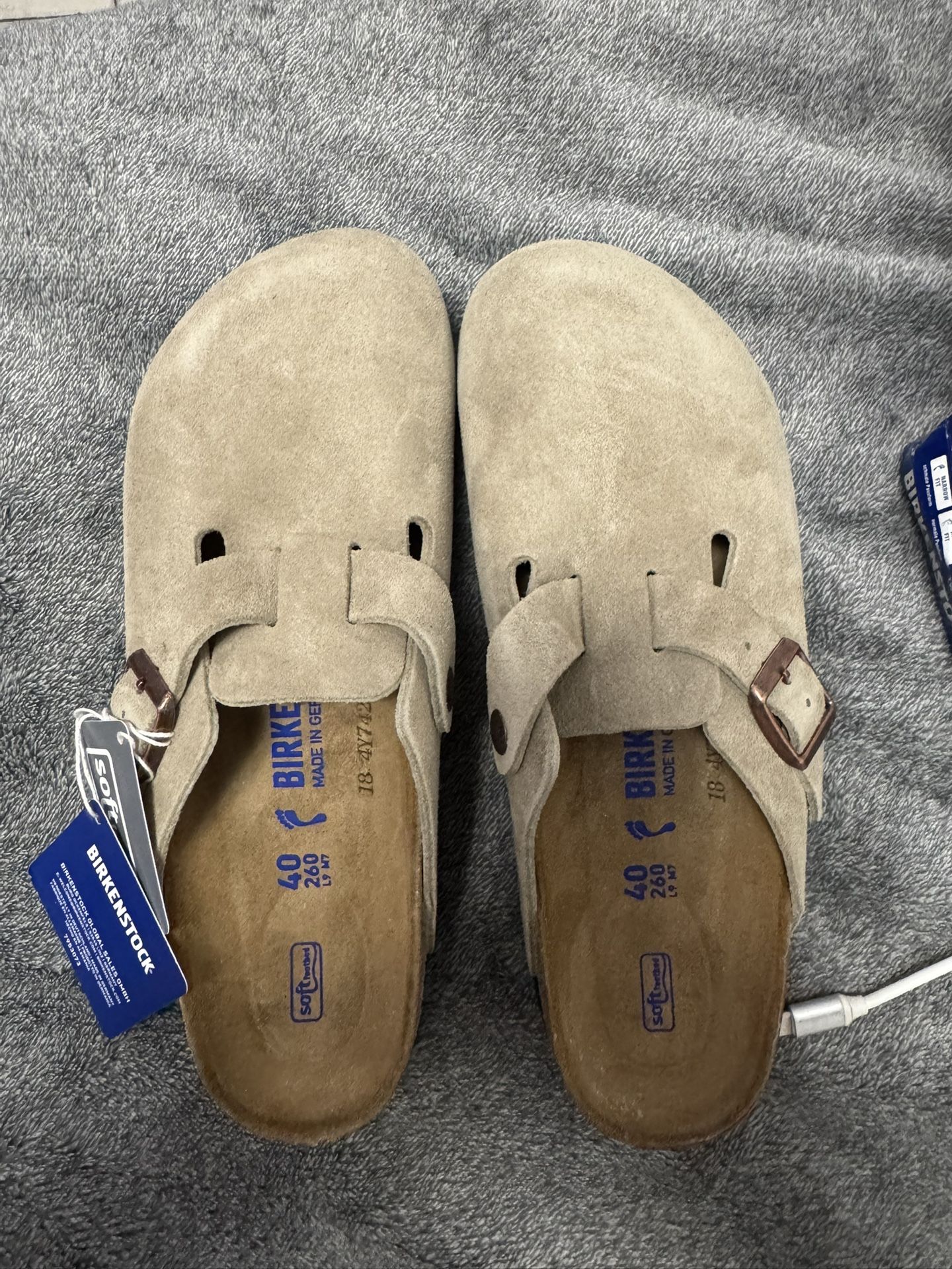 Birkenstock Boston Soft Footbed taupe SIZE 7-7.5 Men SIZE 9-9.5 WOMEN
