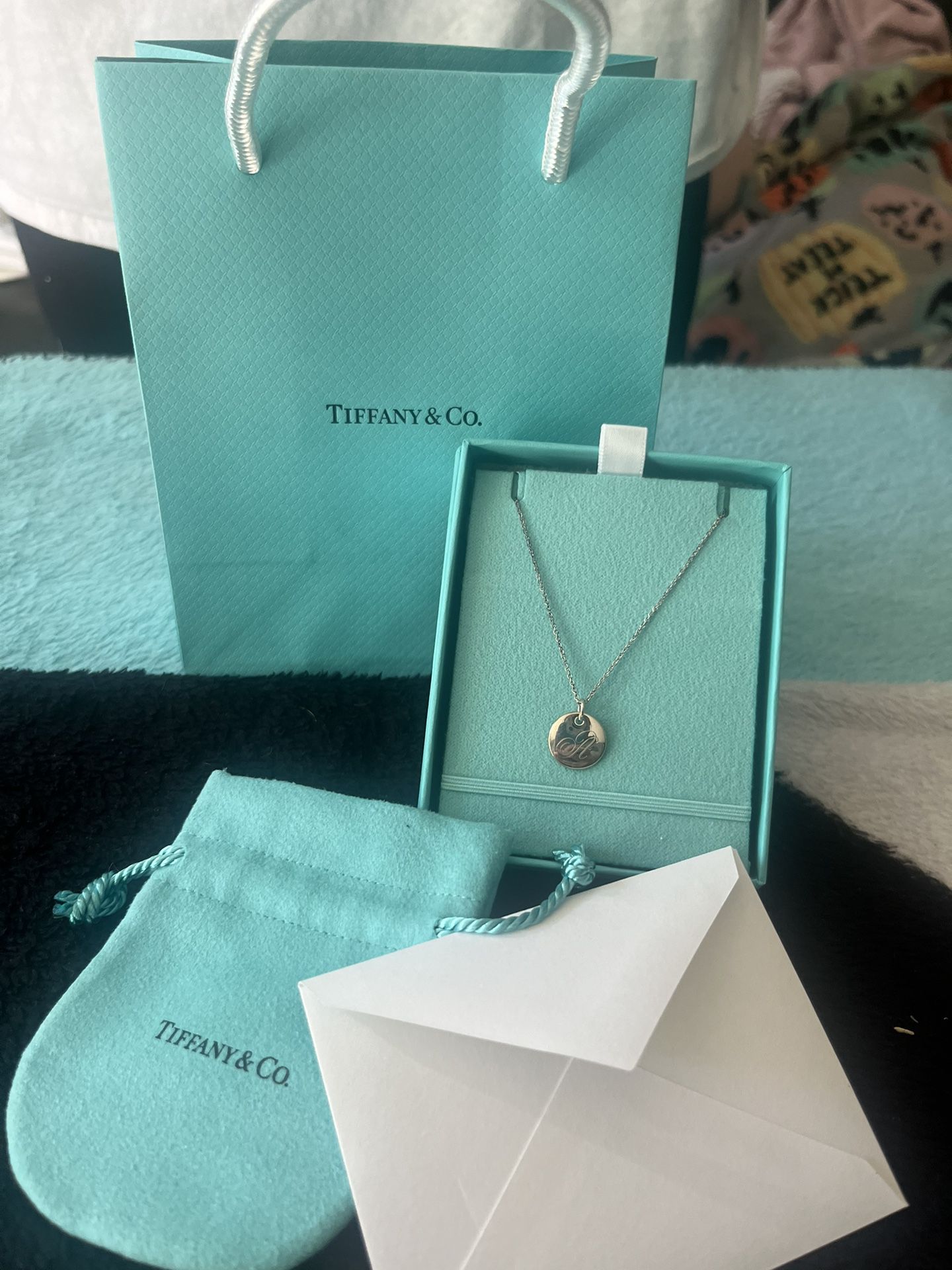 Tiffany & Co Initial Letter A Necklace 