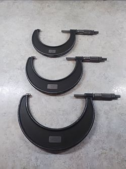 Vintage Set 3 LUFKIN 1(contact info removed)-1946 Outside Micrometers Tools Machinist USA