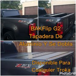 BAKFlip G2 tapadera de aluminio se dobla y disponible para cualquier troka.