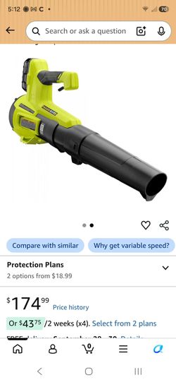 Ryobi 18v one+ battery with smart battery indicator