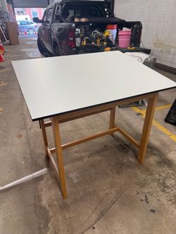 titan drafting wood table