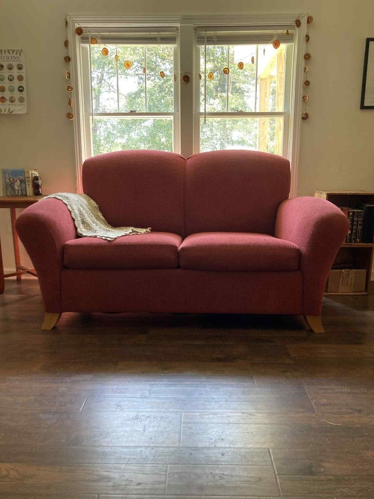 Beautiful Burgundy H.M. Richards Loveseat!