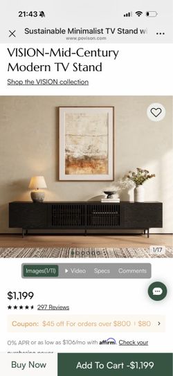 VISION-Mid-Century Modern TV Stand
