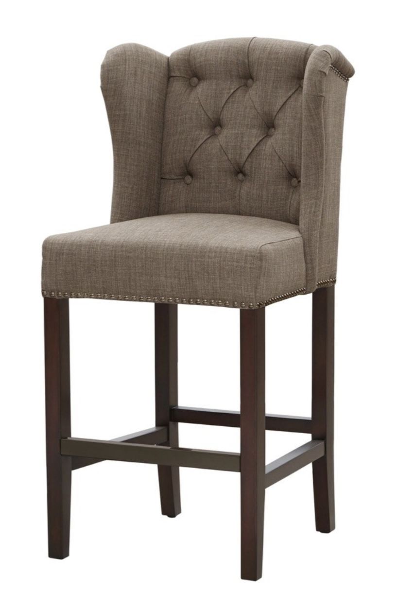3 Button Tufted Bar Stools