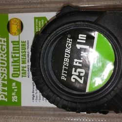 25ftx1inch Quickfind Tape Measure Buy 2 for $5.00