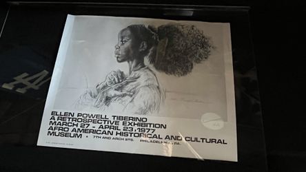 1977 Ellen Powell Tiberino Retro Art Poster – 19” x 24