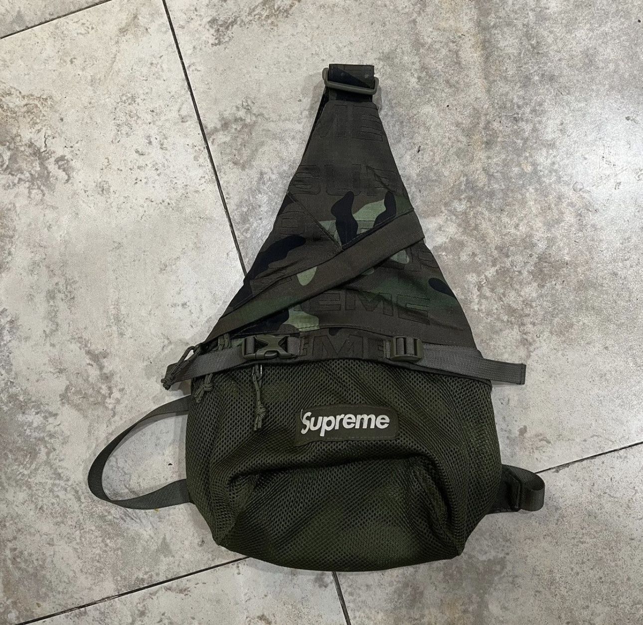 Green Camo Supreme Sling Bag FW21