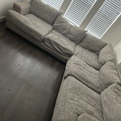 Grey Big Fluffy Couches $175