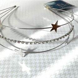 Silver Stars Headband