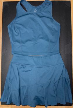 Blue Athletic Tennis Dress Set Size M