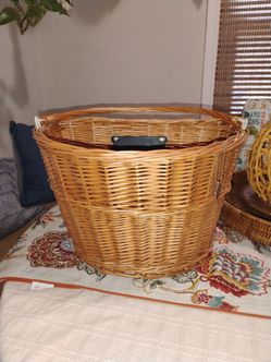 Wicker Bicycle Front Basket