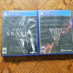The Elder Scrolls V Skyrim Special Edition + ESO Morrowind PS4 Bundle - Great Condition