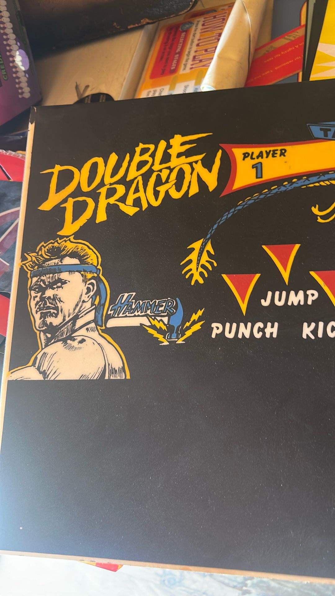 Double Dragon Control Panel Overlay  Arcade Video Game Part 