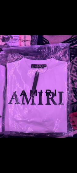 Amiri white t-shirt with black logo