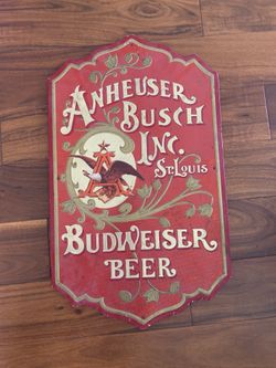 Vintage Anheuser Busch Budweiser Sign