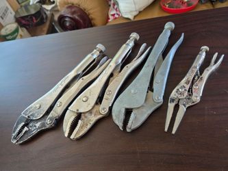 Vise-Grip Locking Pliers Set of 4 (vintage with 1942 pair)