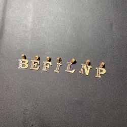 10k real solid gold Letter pendants .75” roughly