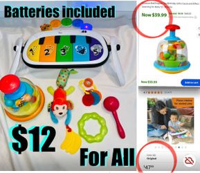 $12 For all educational Baby toys Baby Einstein learn 4 languages Spanish,English,German,French.etc