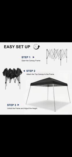 10x10 Pop-Up Canopy Tent with White Frame