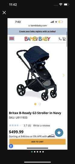 Britax BReady Stroller And Rain Cover New