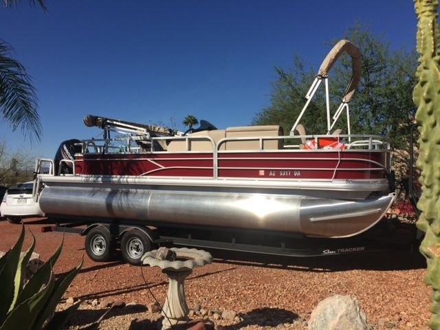 2018 Suntracker FB20  (Fishing Barge 20 ft.) with 90HP Mercury outboard